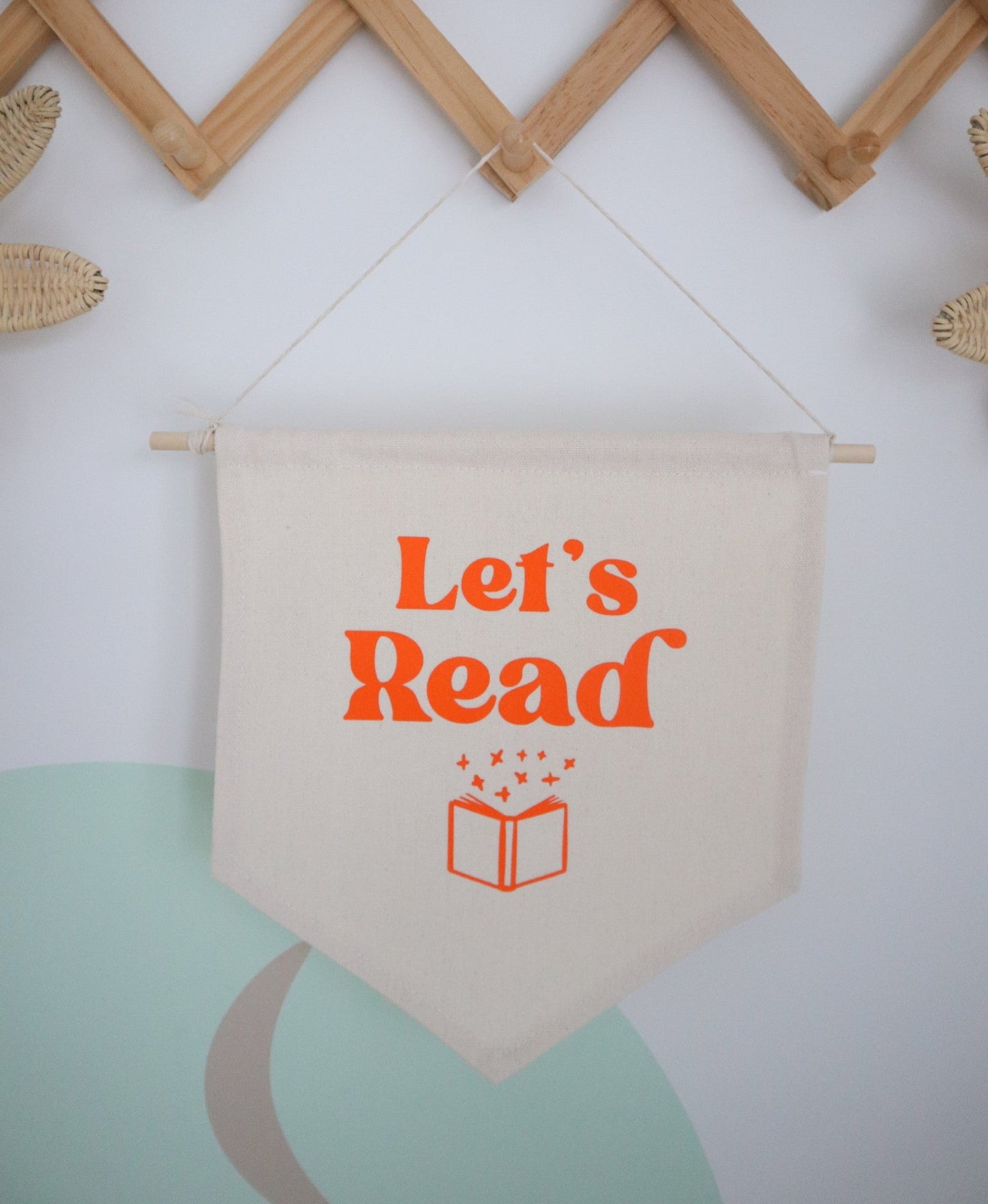Let's Read - Customisable Hanging Sign