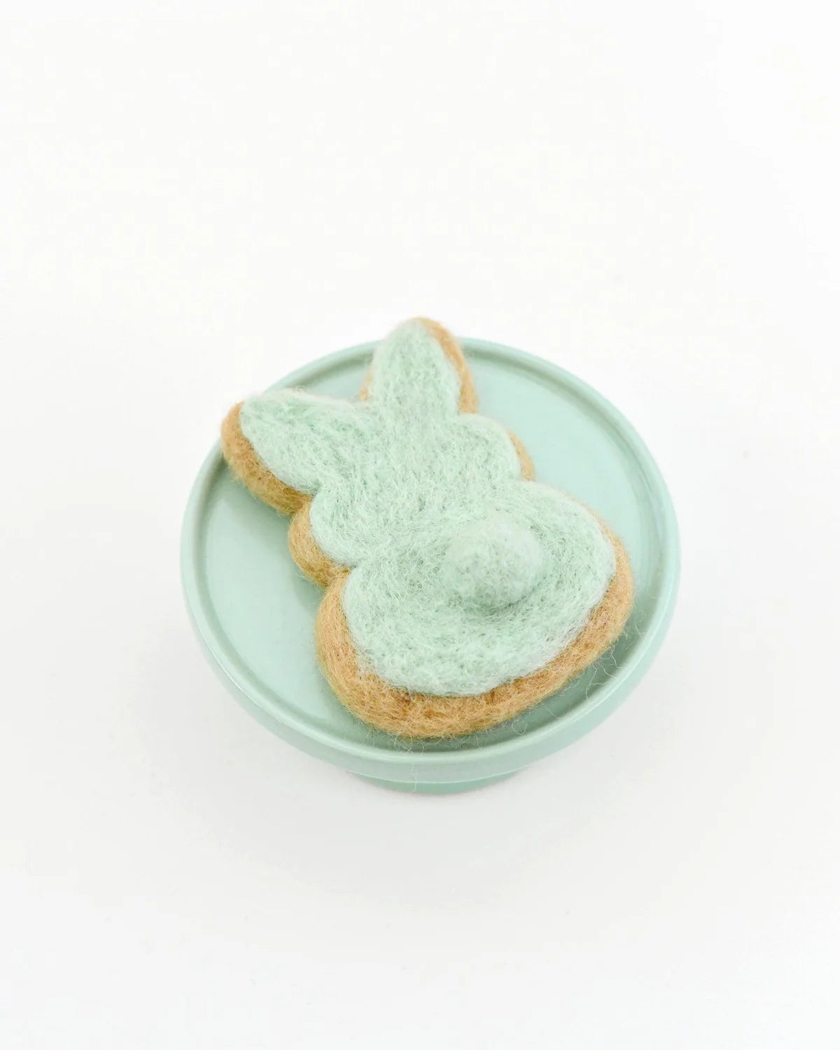 Felt Mint Green Easter Bunny Cookie
