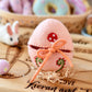 Felt Egg Cover - Peach with Mushroom