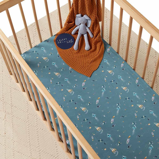 Rocket Organic Fitted Cot Sheet