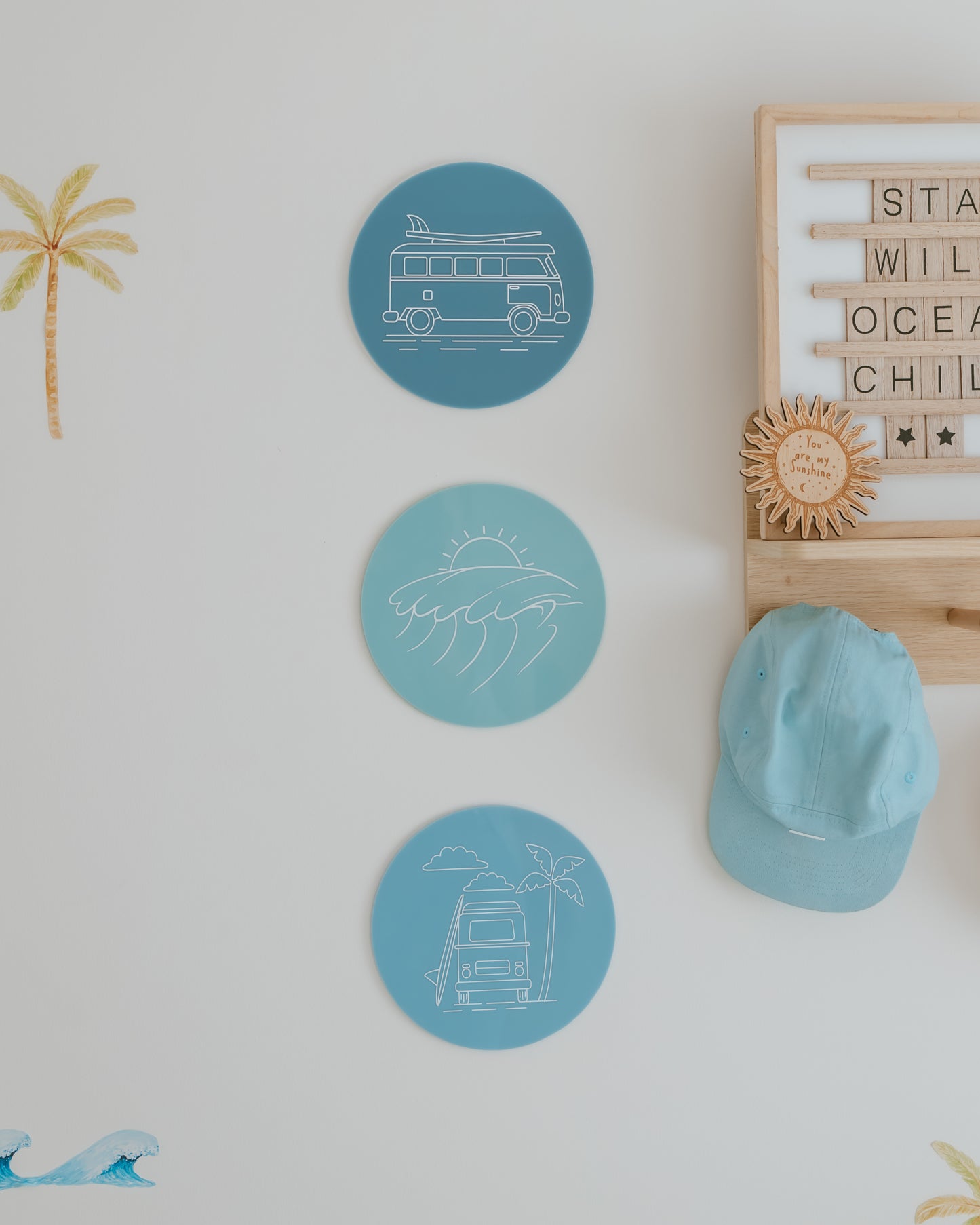 'Beach Vibes' Acrylic Wall Plaques
